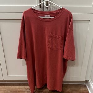 Duluth Trading Co Salmon Short Sleeve Pocket Tee 3XL Relaxed Fit Longtail T
